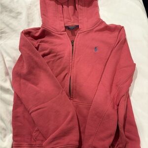 Polo by Ralph Lauren Coral Hoodie with Blue Logo